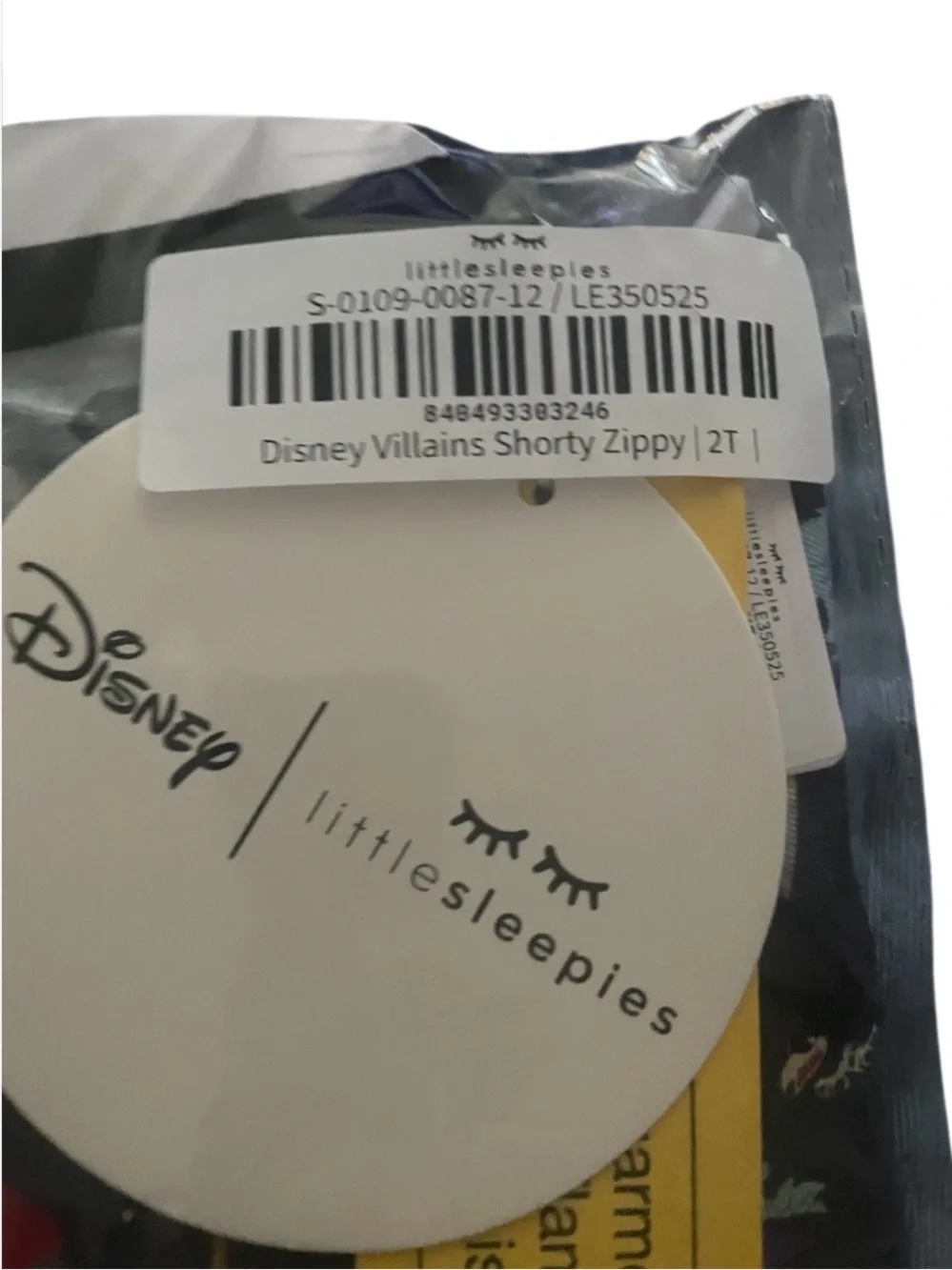 2T Little Sleepies Disney Villains Shorty